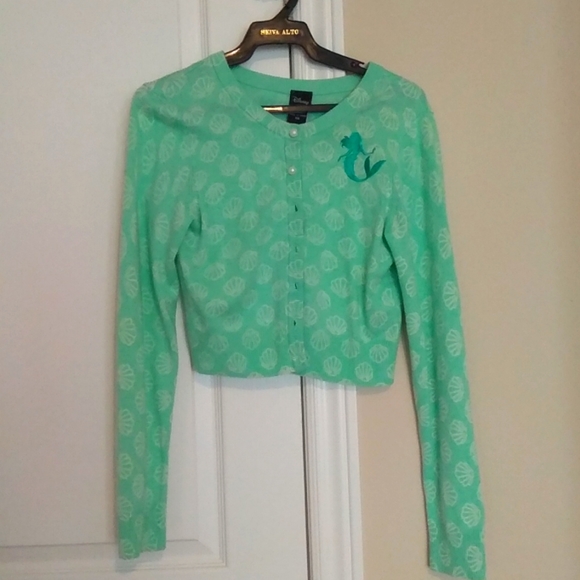 Disney Little Mermaid Cropped Cardigan - Picture 1 of 4